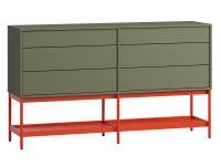 Комод Изи 158x91 Оливковый/Оранжевый