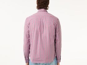 Мужская рубашка Lacoste Check Poplin в клетку