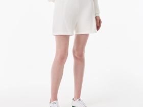 Женские рельефные шорты Lacoste из смеси хлопка