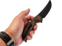Складной нож Reate PL-7 PVD, сталь Nitro-V, рукоять микарта, черно-красный
