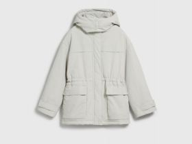 Куртка-парка с капюшоном, Бежевый
