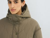 Удлинённая куртка с капюшоном, Желтый