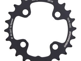 Звезда системы Stronglight для MTB Shimano 2/10 7075-T6 (черный 26 BCD 64 мм)