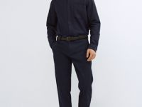 Рубашка из ткани оксфорд, Синий