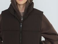 Утеплённый жилет, Коричневый