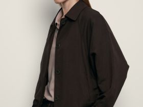 Жакет с добавлением льна и отложным воротником