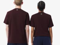 Базовая унисекс футболка свободного кроя Lacoste