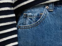 Широкие джинсы с высокой посадкой