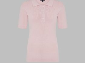 Легкий джемпер-поло приталенного кроя