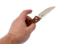 Складной нож SRM Medal 255L-MN, сталь 10Cr15MoV, рукоять микарта, коричневый