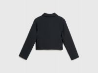 Укороченный жакет для девочек, Черный