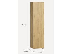 Распашной шкаф Стелла 1-60x240 Дуб Золотистый
