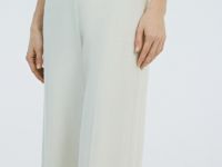 Широкие брюки со льном, Бежевый