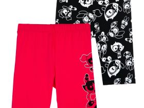 Брюки трикотажные для девочек (легинсы укороченные), 2 пары в комплекте