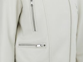 Куртка-косуха из искусственной кожи, Бежевый