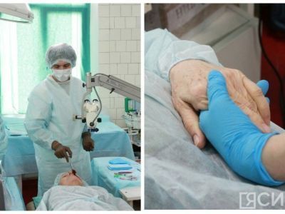 Врачи из Якутии провели сложную операцию на глаза при свете фонариков в ДНР