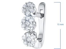 Серьги из белого золота с бриллиантами э4701сг10173700