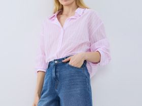 Шорты-бермуды со средней посадкой, Синий