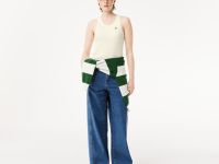 Женская облегающая хлопковая майка Lacoste