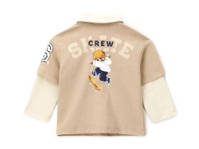 Поло с длинным рукавом для маленького мальчика