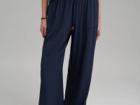 Брюки-палаццо с эластичным поясом