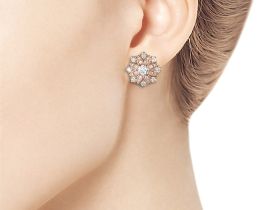 Серьги из красного золота с бриллиантами э0201сг04186100