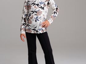 Фуфайка трикотажная для девочек (футболка с длинными рукавами)