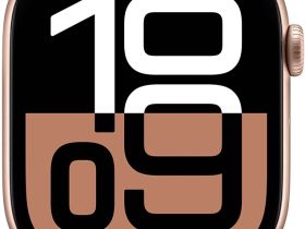 Умные часы Apple Watch Series 10 46 мм алюминиевый корпус «Розовое золото» с бежевым спортивным ремешком S/M