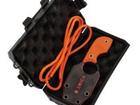 Шейный нож Kizlyar Supreme Amigo Z, сталь AUS-8, рукоять G10, оранжевый