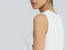 Топ с пуговицами, Белый