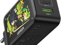 Сетевое зарядное устройство UGREEN x Genshin Impact Nexode USB-A + 2хUSB-C, 65Вт, GaN черный