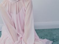 Платье мини с рюшами, Розовый