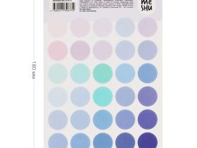 Наклейки бумажные MESHU "Trecker dots blue", 12*21см, 30 наклеек