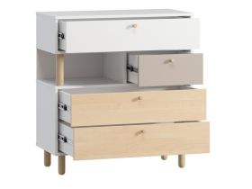 Комод Дикинс 85x92 Береза/Латте