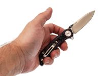 Складной нож Dr.Tech D3610MR, сталь 14C28N, рукоять микарта, Pattern Red
