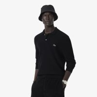 Мужской трикотажный свитер-поло Lacoste с длинным рукавом