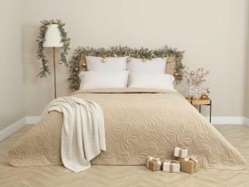 Покрывало Fogliare, бежевое