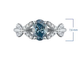 Классическое кольцо из белого золота э0912кц10220005_blue