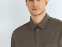 Рубашка из вискозы, Коричневый