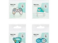 Набор металлических значков MESHU "Gamer's set", эмаль, 4 шт