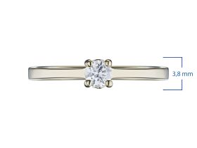 Помолвочное кольцо из желтого золота с бриллиантами э0301кц02150900