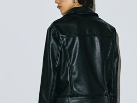 Куртка из искусственной кожи, Черный