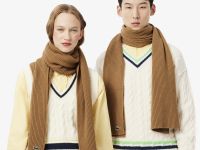 Шерстяной шарф Lacoste унисекс