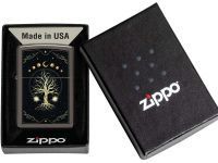 Зажигалка ZIPPO Mystic Nature Design с покрытием Black Ice®, латунь/сталь, черная