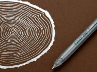 Ручка гелевая Малевичъ, 0,5 мм, серебряная