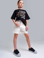 Шорты текстильные джинсовые для девочек