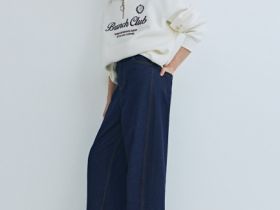 Джинсы Barrel с высокой посадкой, Синий