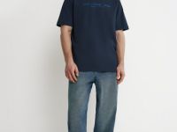 Футболка с вышивкой, Синий