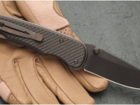 Нож складной Spartan Blades Akribis Meteorite Grey, сталь CPM-S35VN с DLC покрытием, рукоять титан/карбон Scales