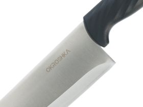 Нож кухонный поварской Okroshka Crouton 19.3 см, сталь 5cr15mov, рукоять пластик, черный